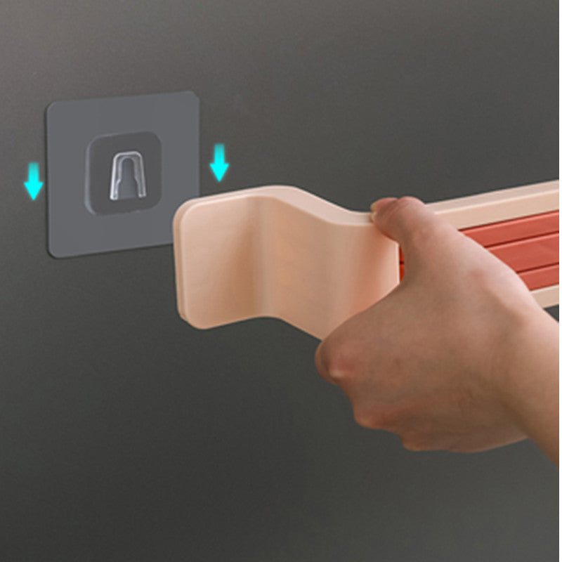 Toallero giratorio adhesivo para baño – organización sin taladros