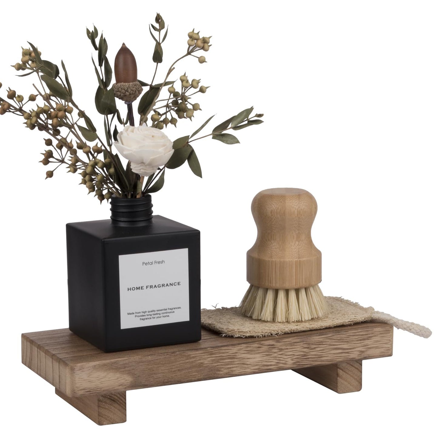 Estante organizador de madera para baño – diseño simple y elegante